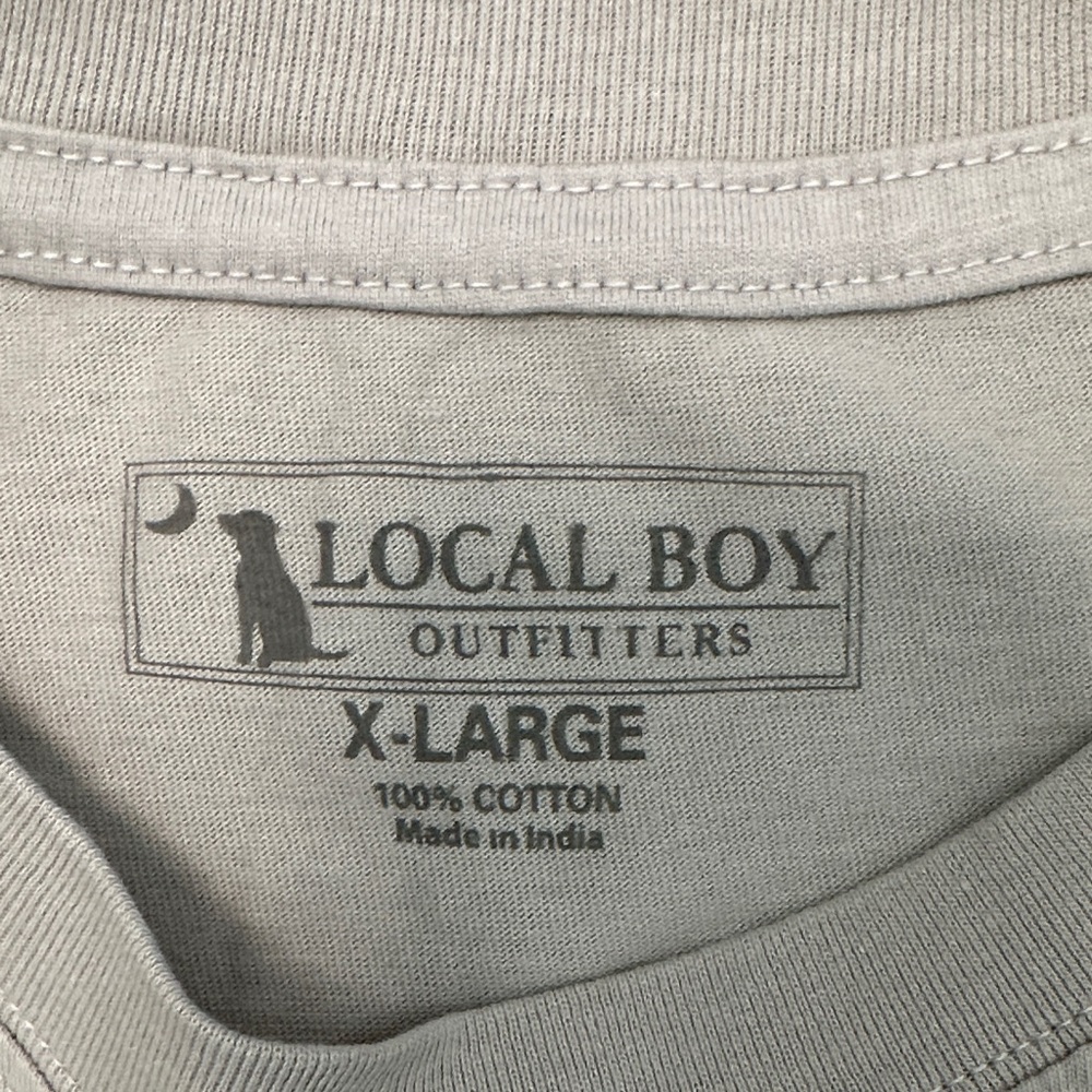 Local Boy Outfitters Long Sleeve Pocket Tee in Light Gray-Fish. NWOT! - Picture 3 of 7